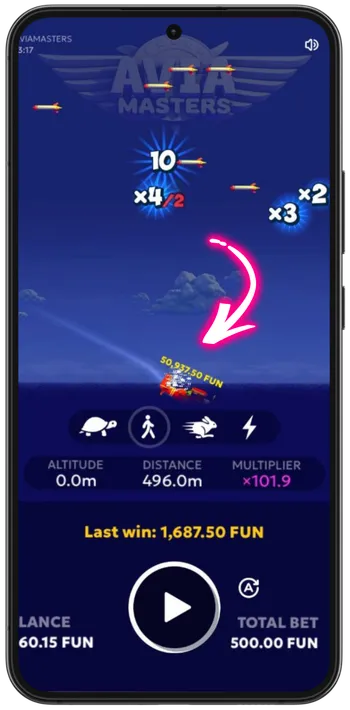 Aviamasters step 5 plane crashes water bet lost